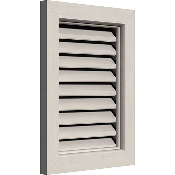 18 inch x 12 inch Vertical Gable Vent Primed Smooth Western Red Cedar P9213