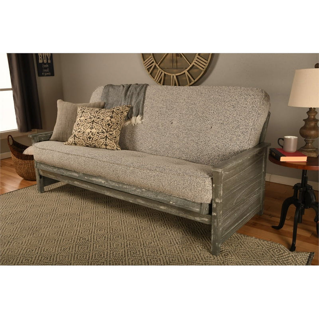 Coil Hinged Full-size Futon Mattress in Gray A534275