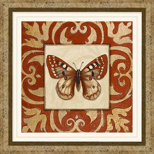 Moroccan Butterfly 2 Piece Framed Graphic Art Set U7733