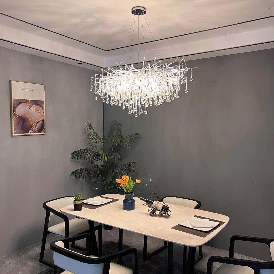 Silver Modern Crystal Chandelier L9638