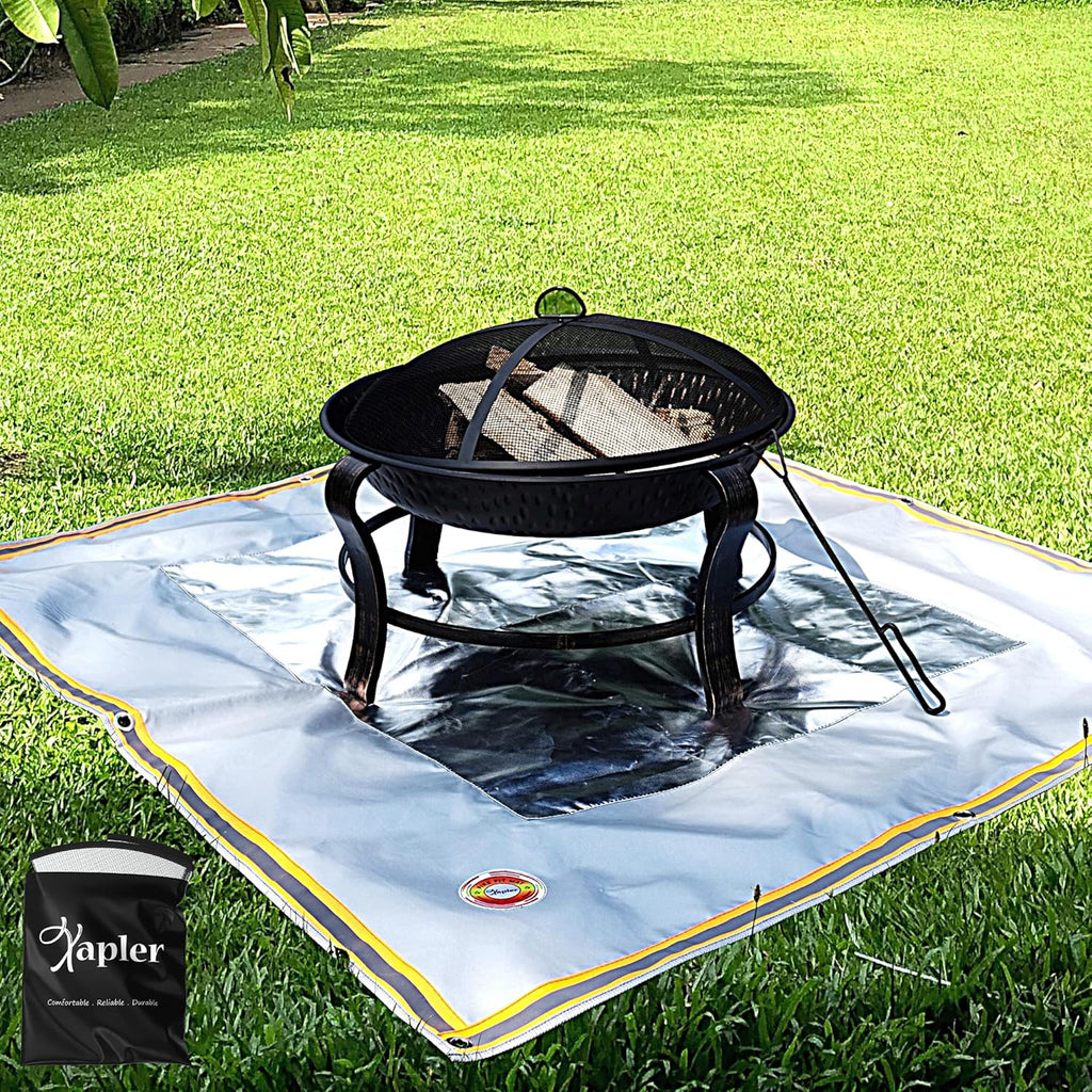 4 Layers Fire Pit Mats 67 × 60 Square Fireproof Mat G656738