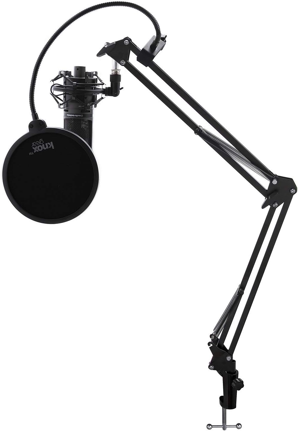 Condenser Microphone with Shock Mount, Boom Arm, and Pop Filter D5069
