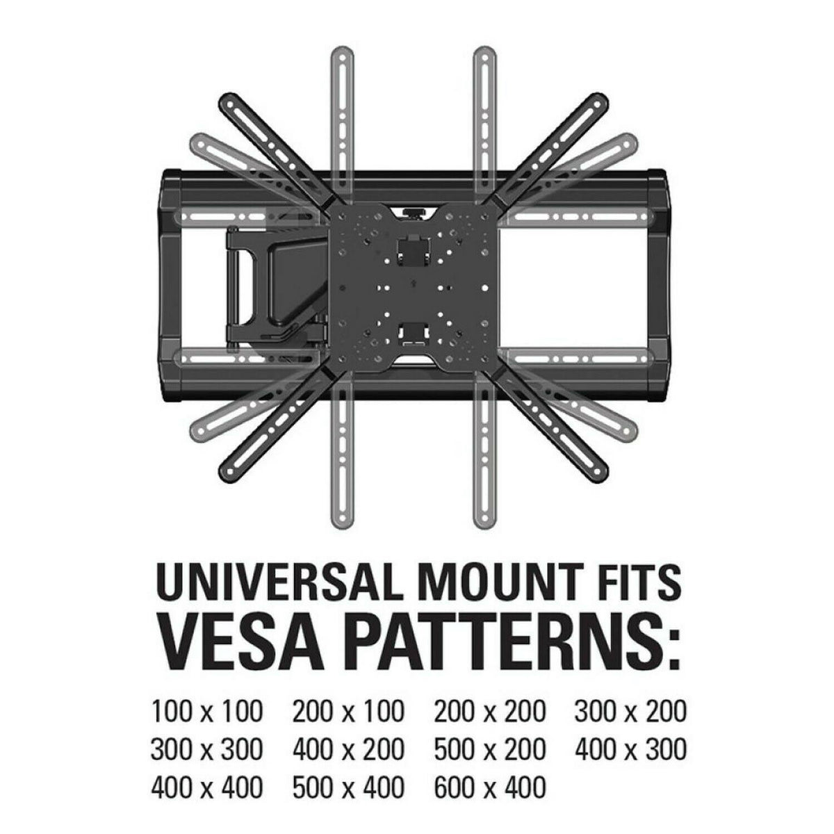 Full-Motion TV Wall Mount for 37x22 to 80x22 TVs C3899