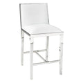 White Leatherette Counter Stool W41740