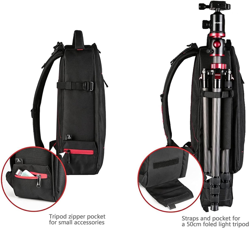 Black Large Waterproof DSLR Camera Backpack K53884