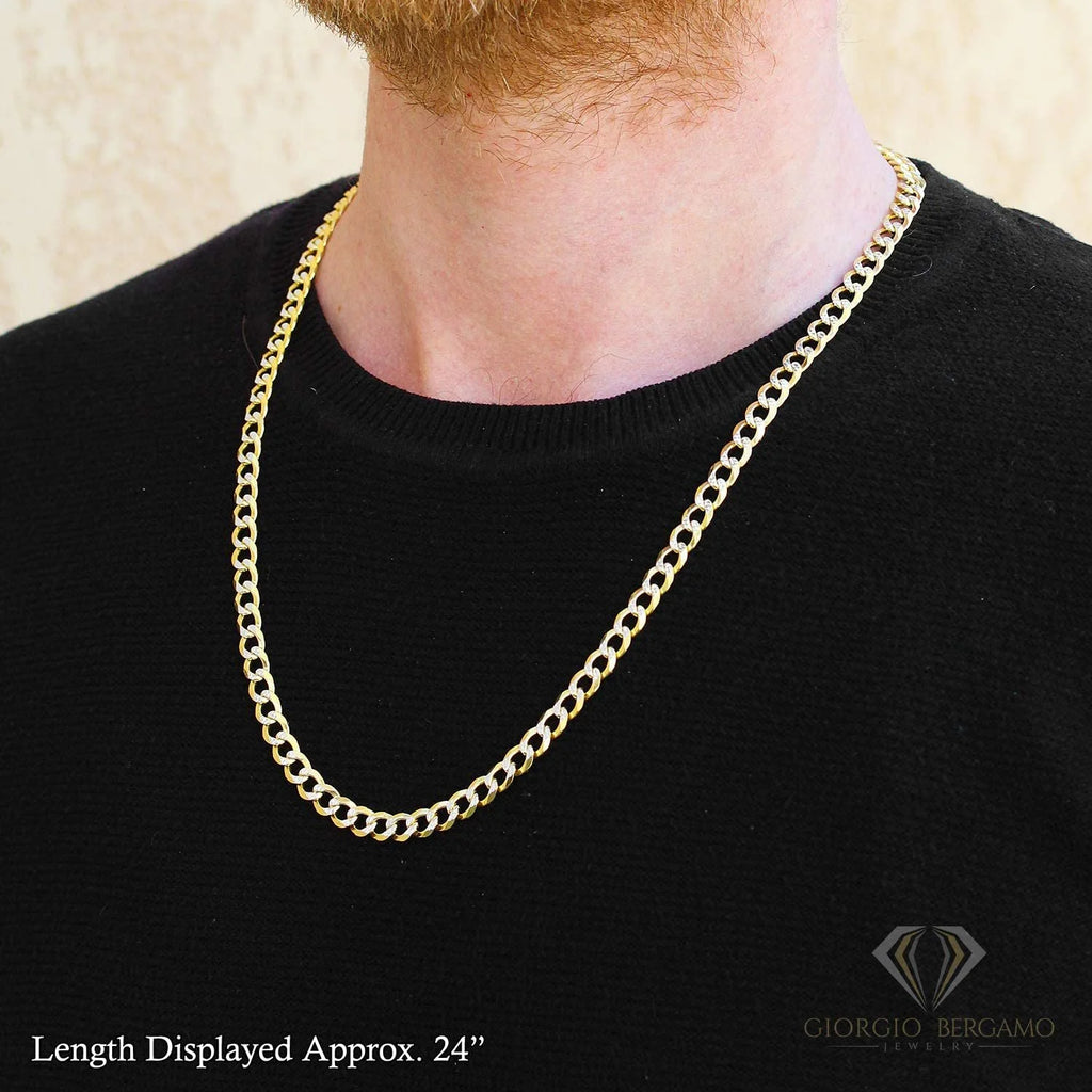 Yellow Gold Plated Cuban Chain Necklace M609920
