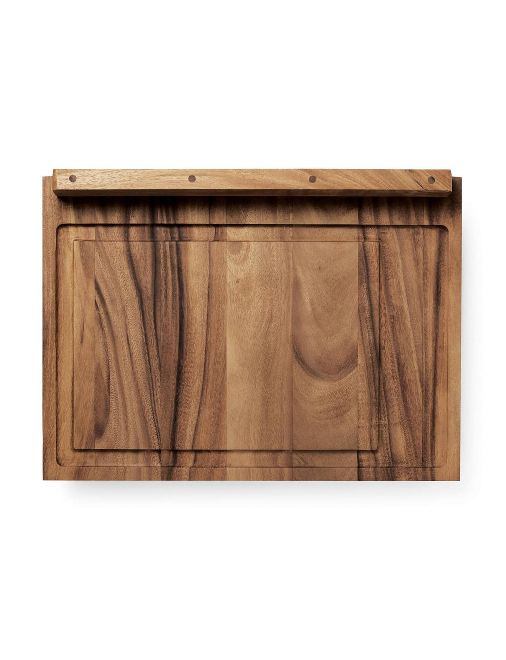 Acacia Wood Double-Sided Cutting Board with Gravy Groove B1708