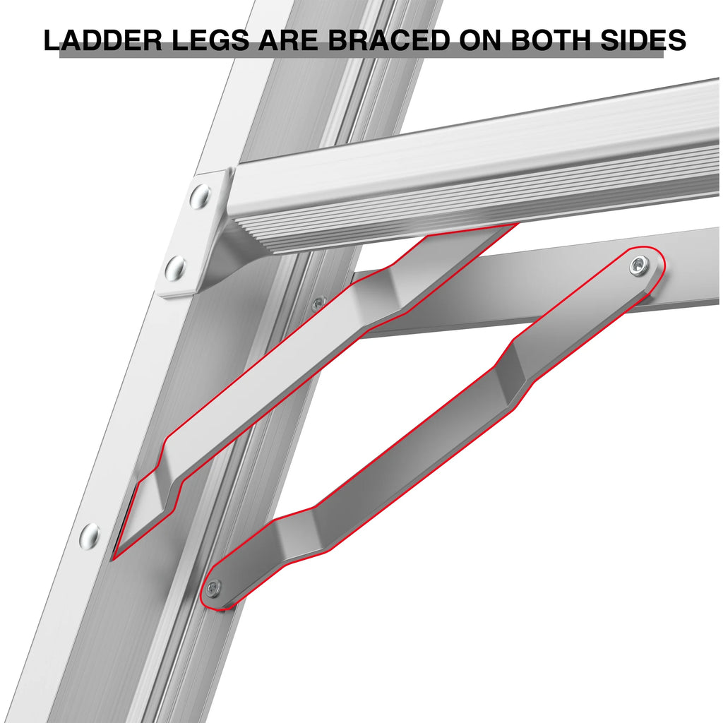 17ft Multi-position Aluminum Folding Ladder F23886