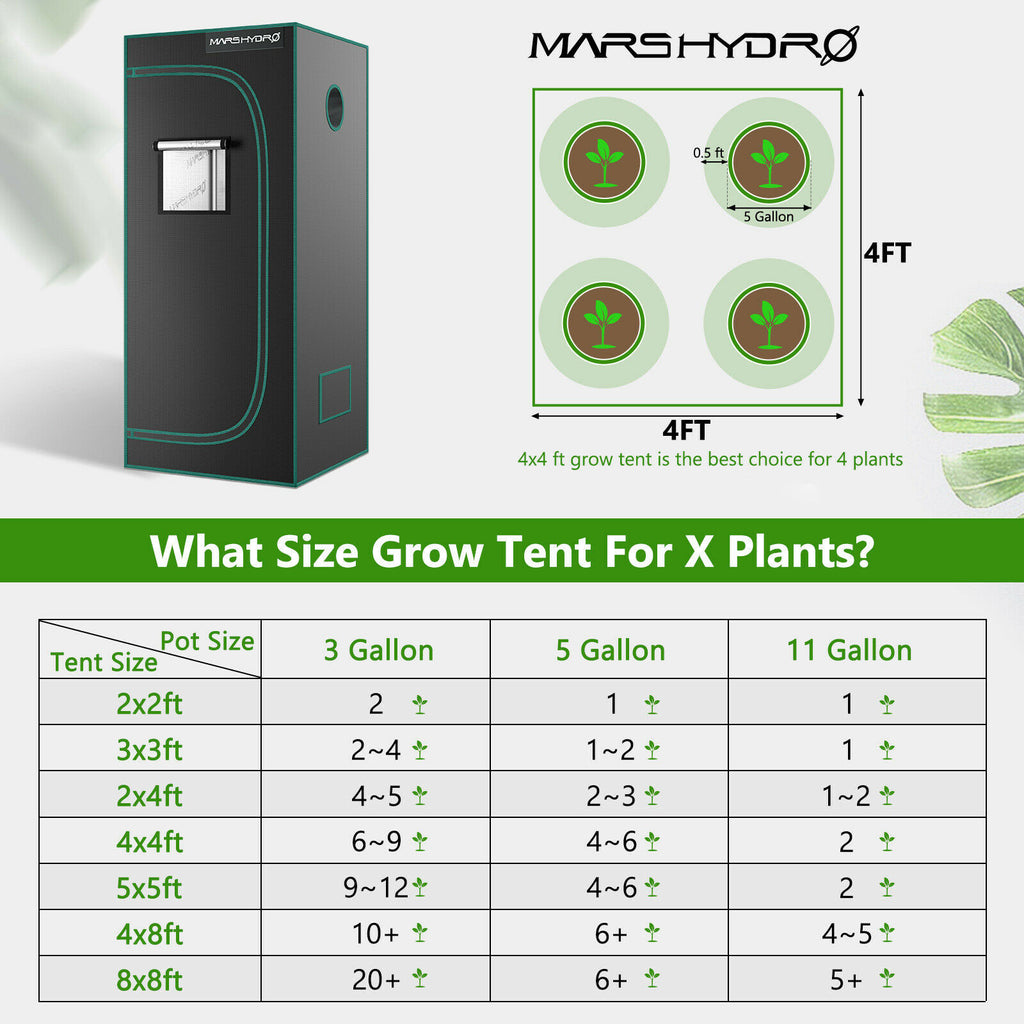 48''x24''x70'' Indoor Grow Tent Hydroponic Mylar Non Toxic I672