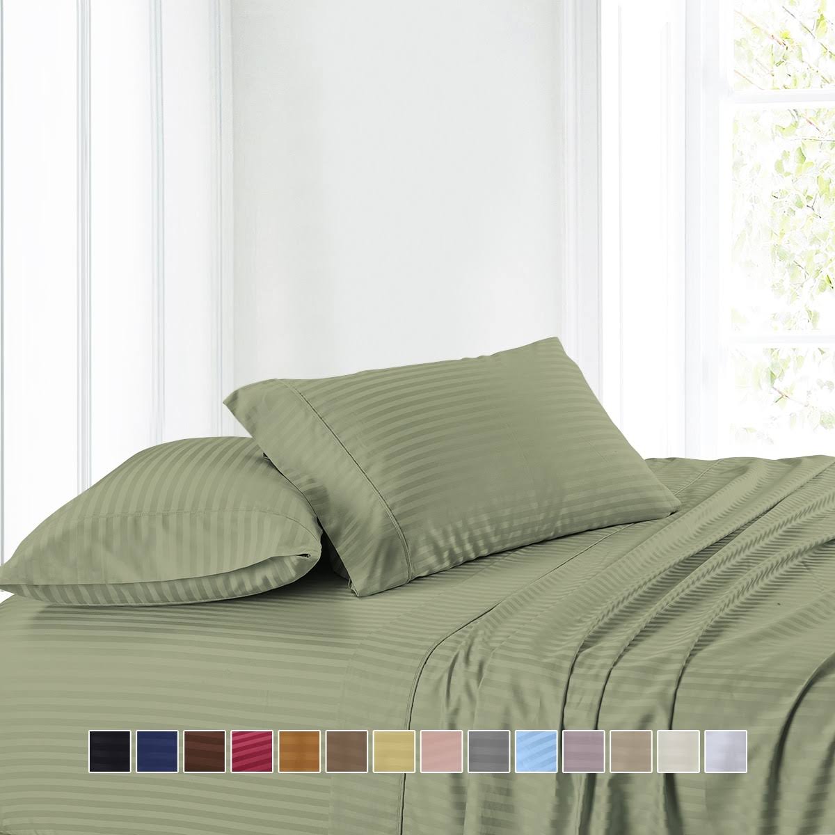 300TC Striped King Waterbed Sheets Q691298