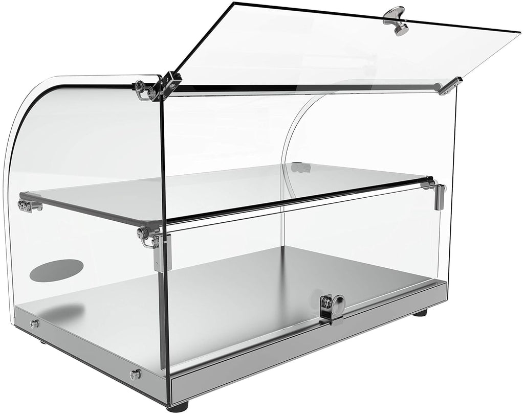 22 Commercial Countertop Bakery Display Case with Front Curved Glass and Rear Door L267