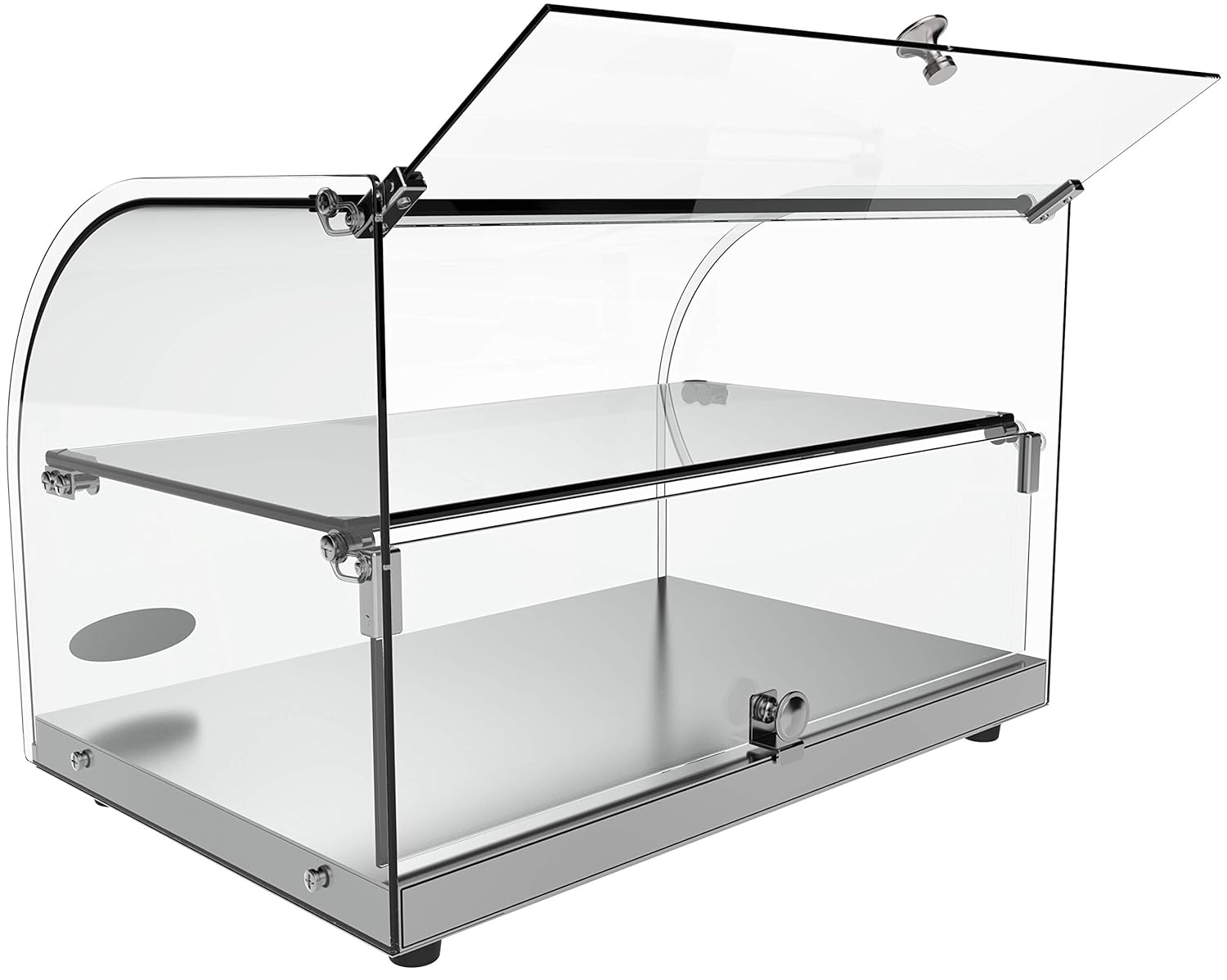 22 Commercial Countertop Bakery Display Case with Front Curved Glass and Rear Door L267