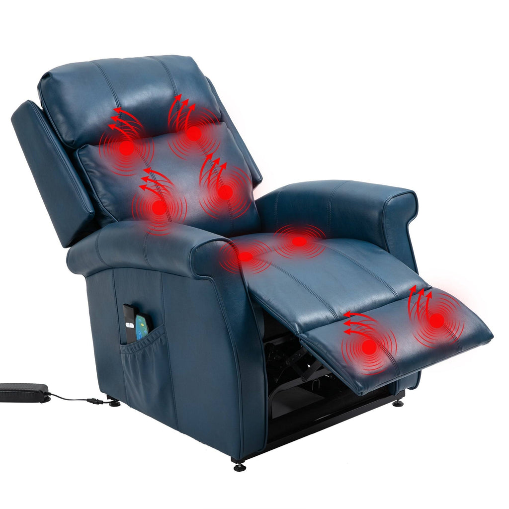 Black Faux Leather Power Lift Recliner Chair L642688