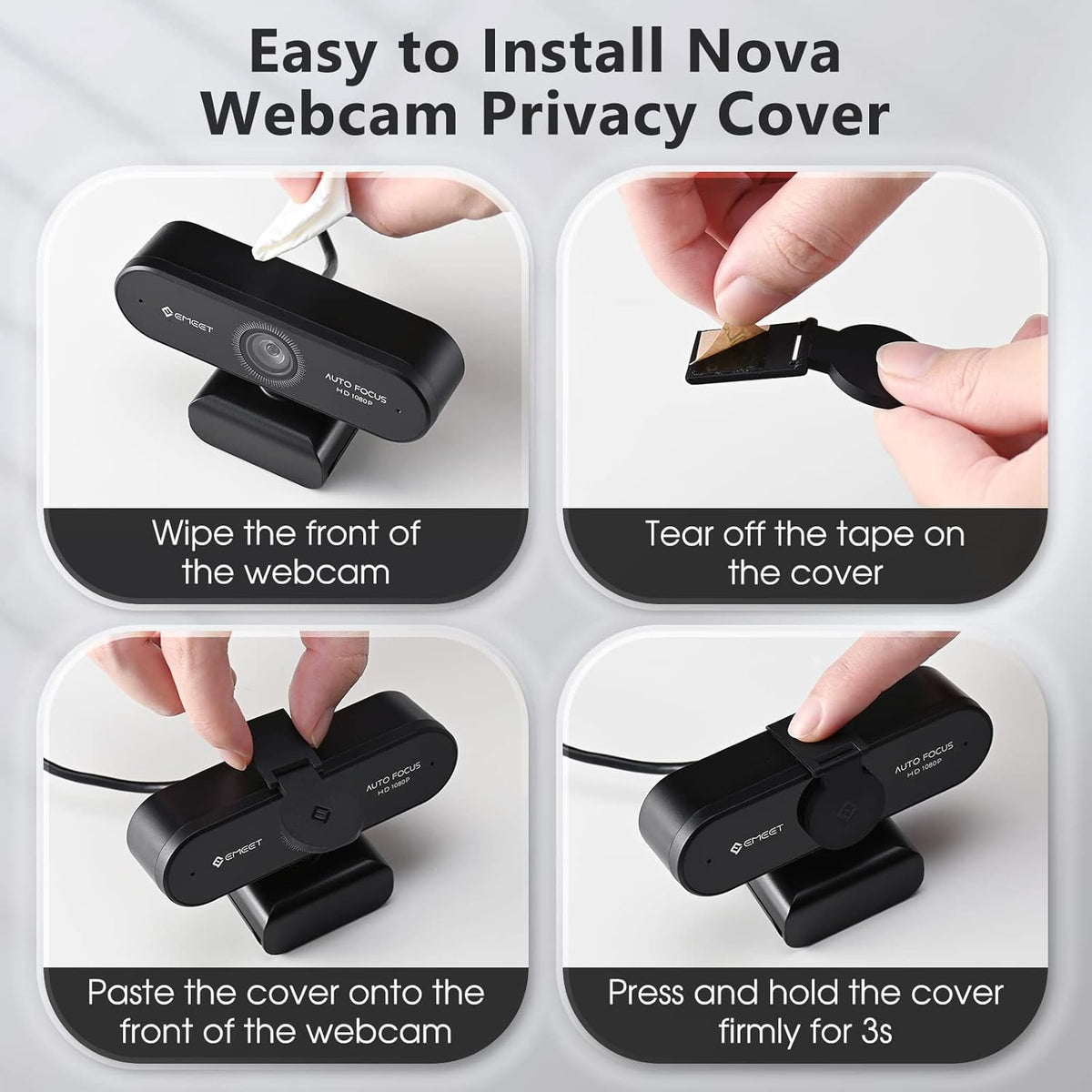 1080P Webcam with Microphone and Privacy Cover S271