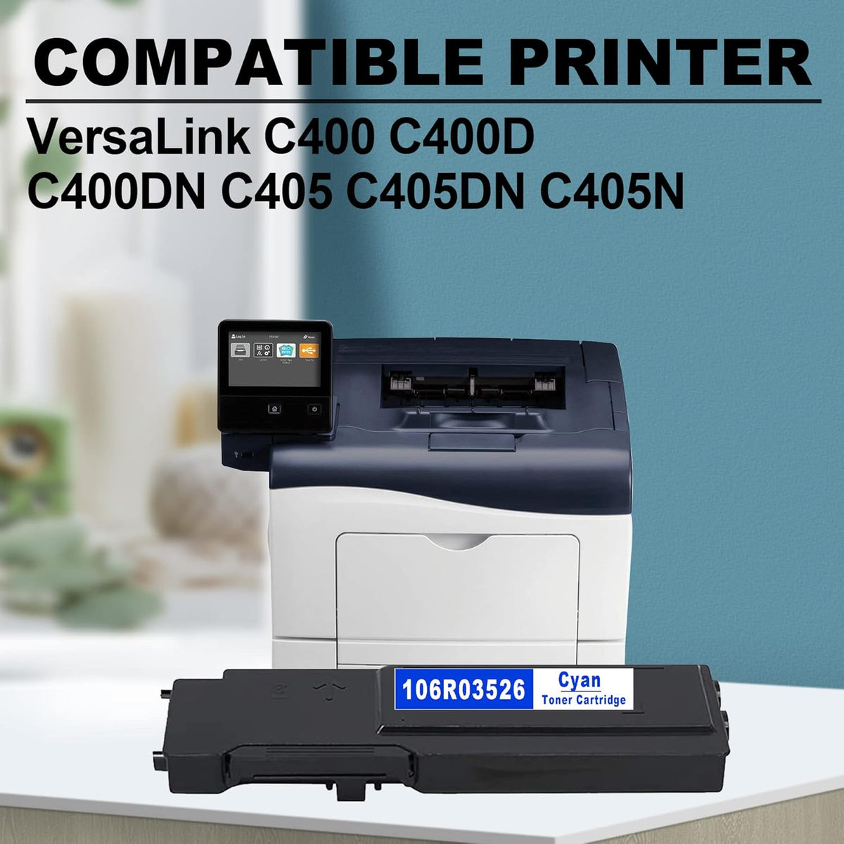 Cyan Toner Cartridge for Xerox C400 C405 Printer W472