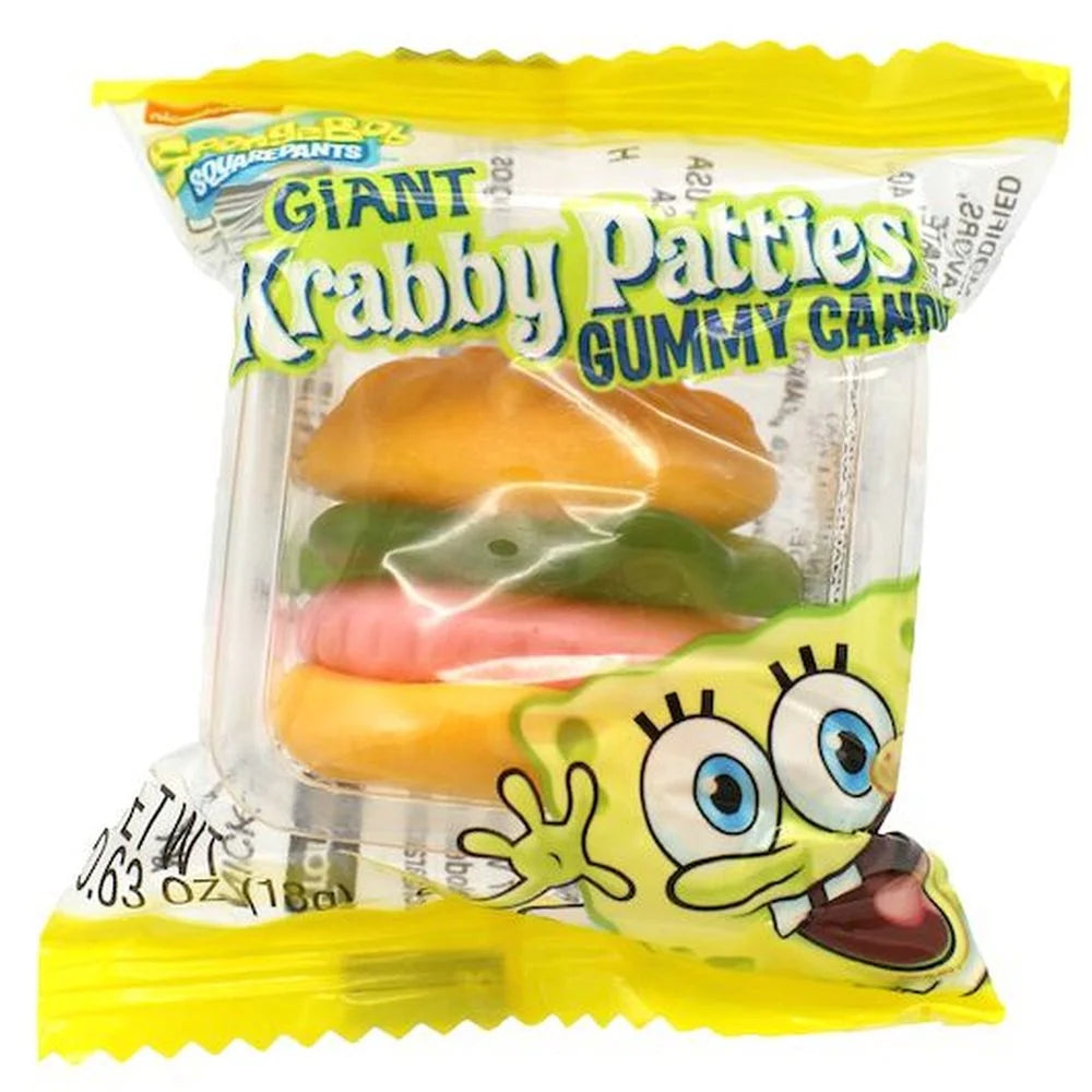 Giant Krabby Patty Gummy Candy, 0.63 Ounce, 216 per Case Z346244