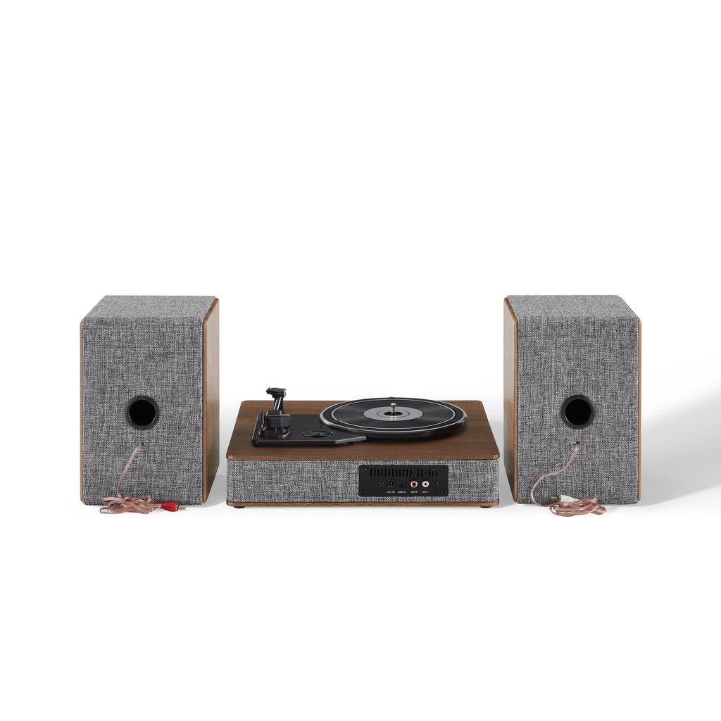Vinyl Record Player with Speakers with Wireless Bluetooth and FM Radio J106