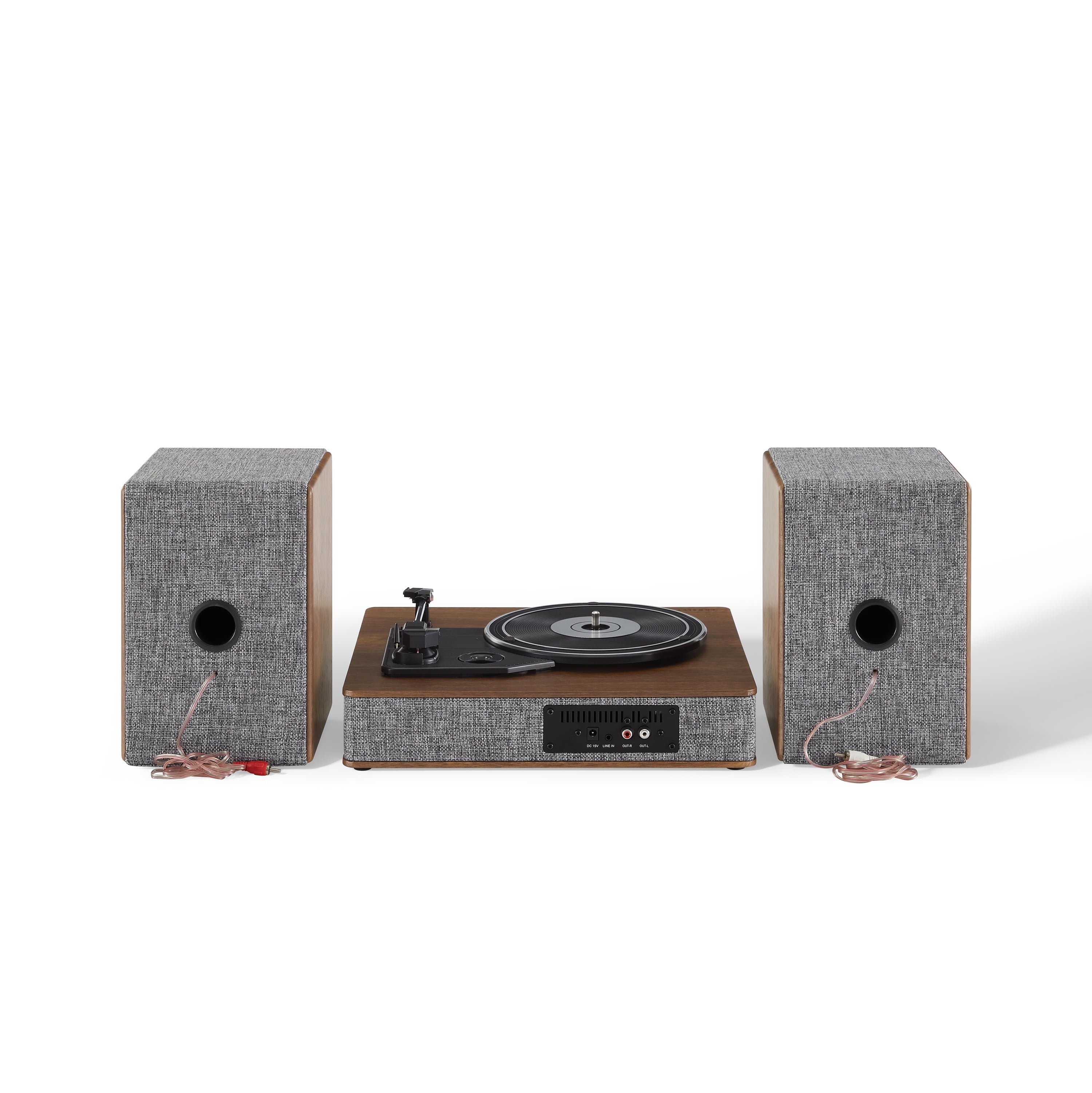 Vinyl Record Player with Speakers with Wireless Bluetooth and FM Radio J106