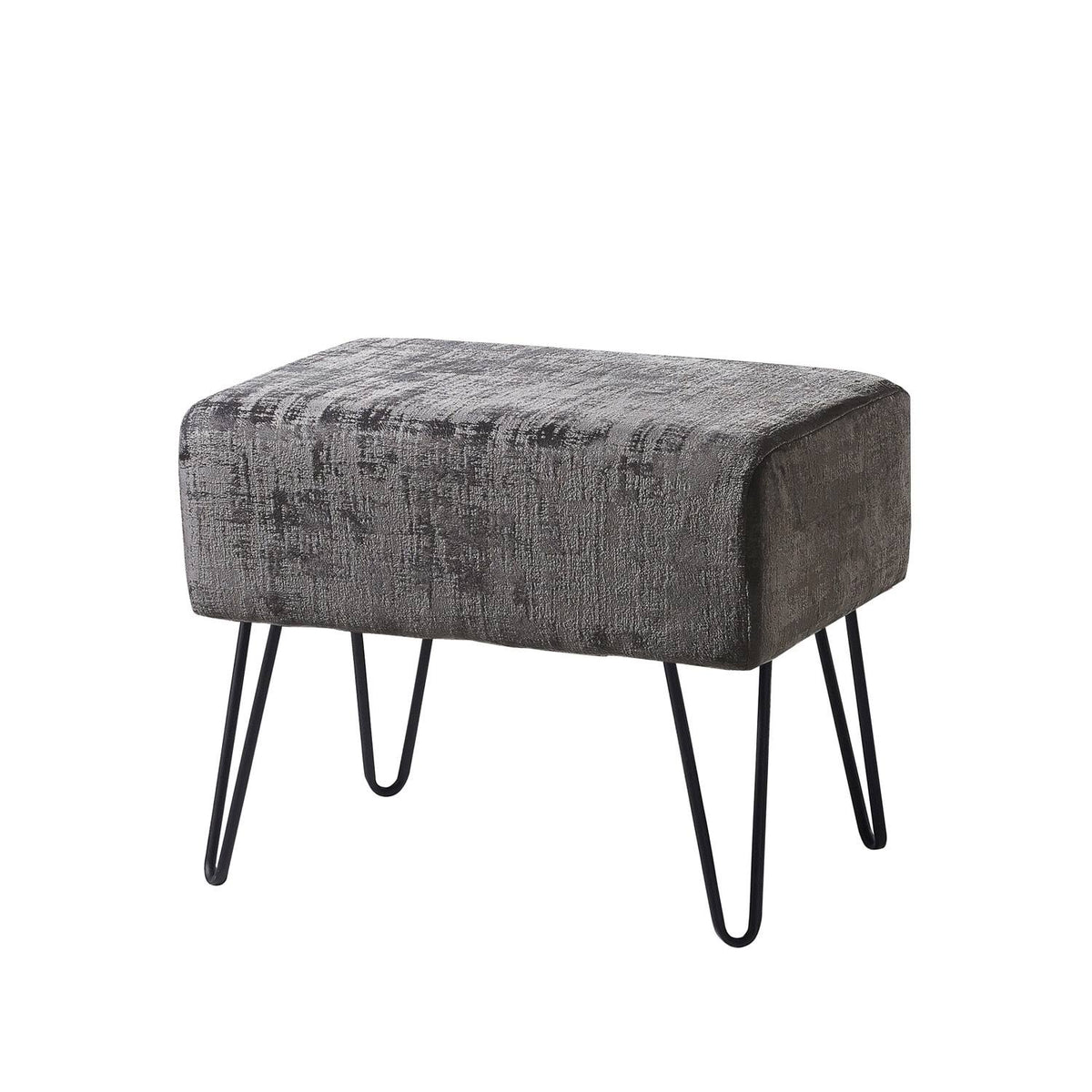Textured Velvet Ottoman J1588