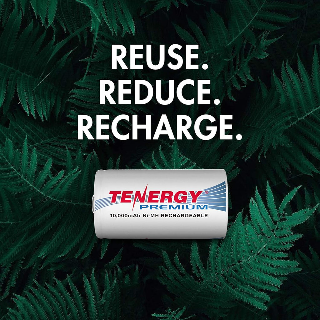 12 Pack D Size 10,000mAh NiMH Rechargeable Batteries B966