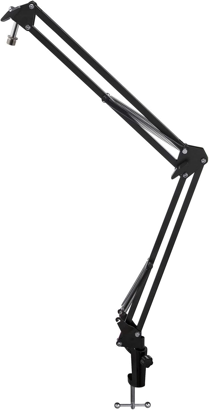 Condenser Microphone with Shock Mount, Boom Arm, and Pop Filter D5069