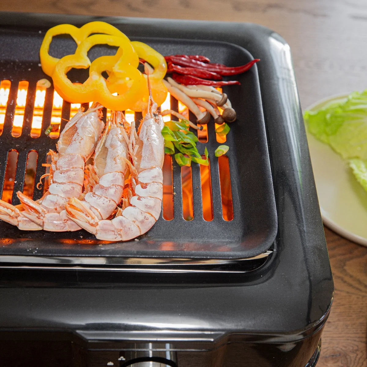 Alloy Steel BBQ Grill with Non-Stick Coating Black H596487