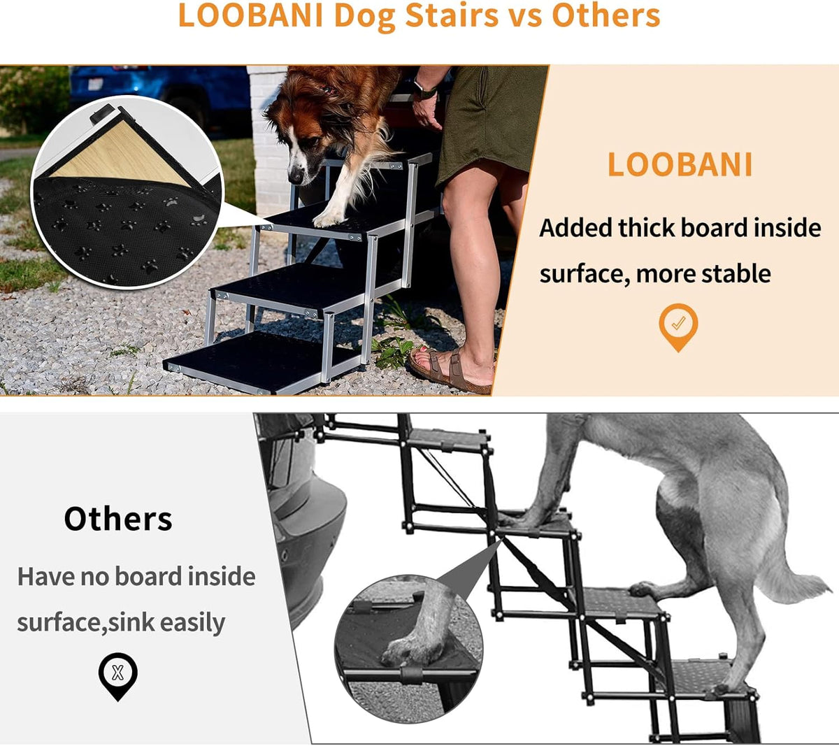 Folding Dog Ramp with Nonslip Surface N652