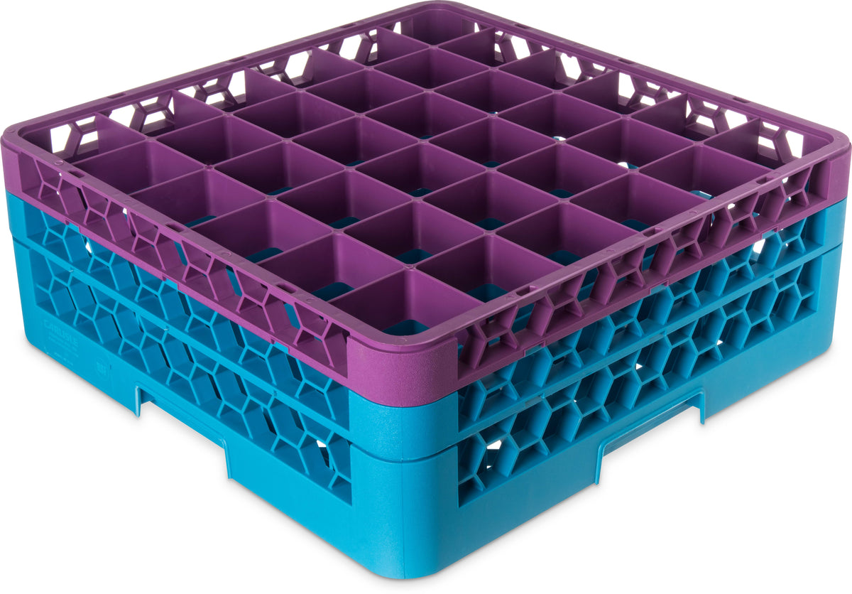 36 Cmpt Glass Rack with 2 Extenders W589