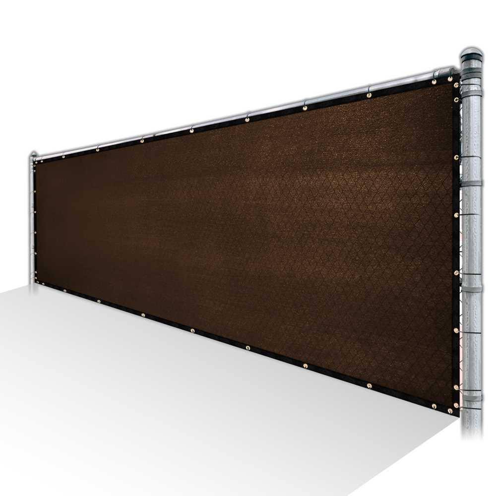 6 ft. x 68 ft. Brown Privacy Fence Screen Mesh with Reinforced Grommets K289273