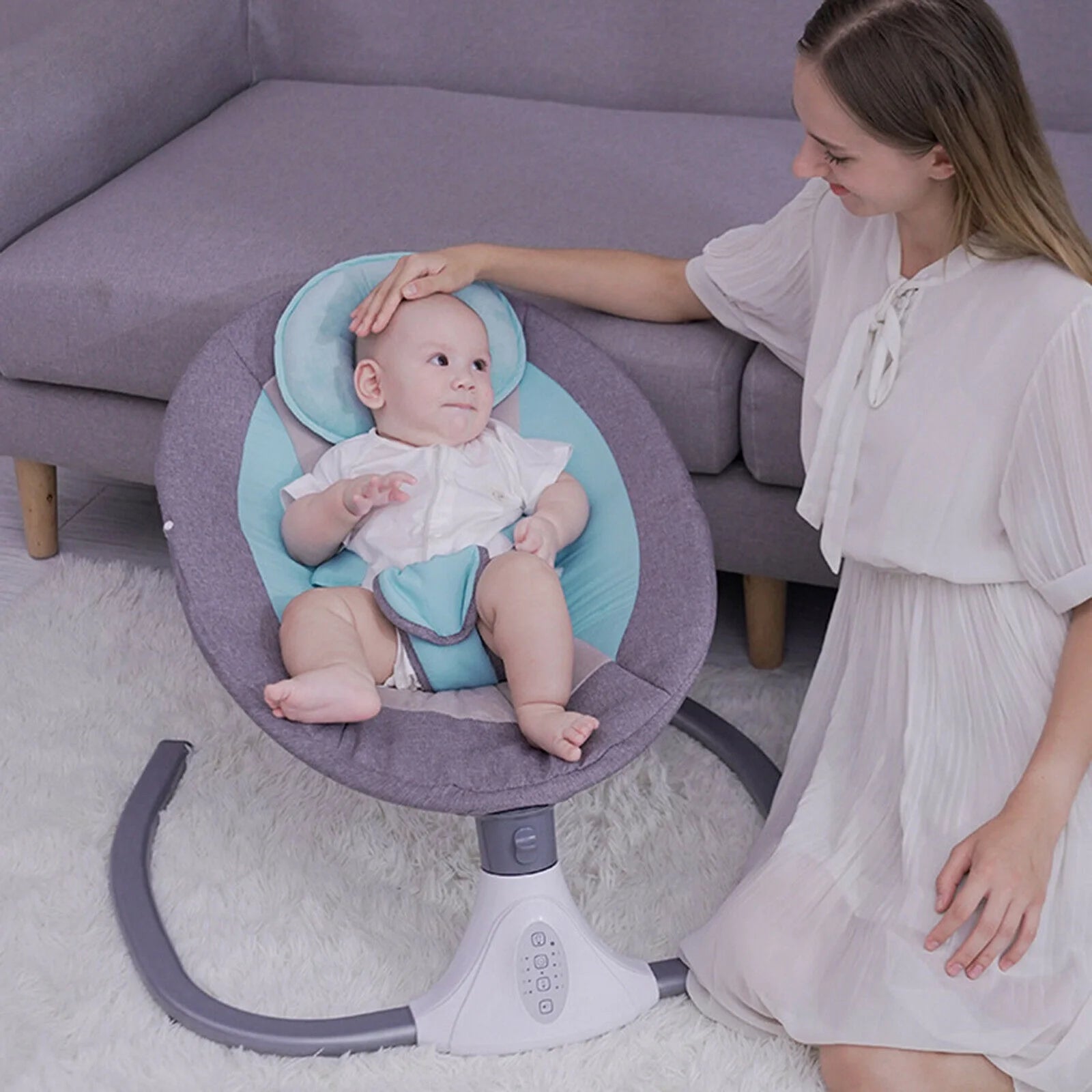 Blue Baby Bouncer Swing Chair D3114