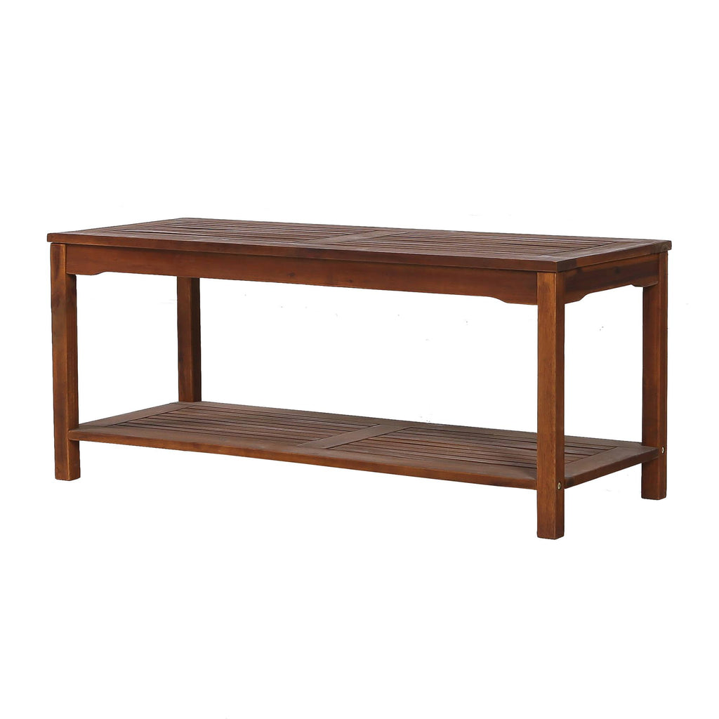Dark Brown Acacia Wood Patio Coffee Table A480