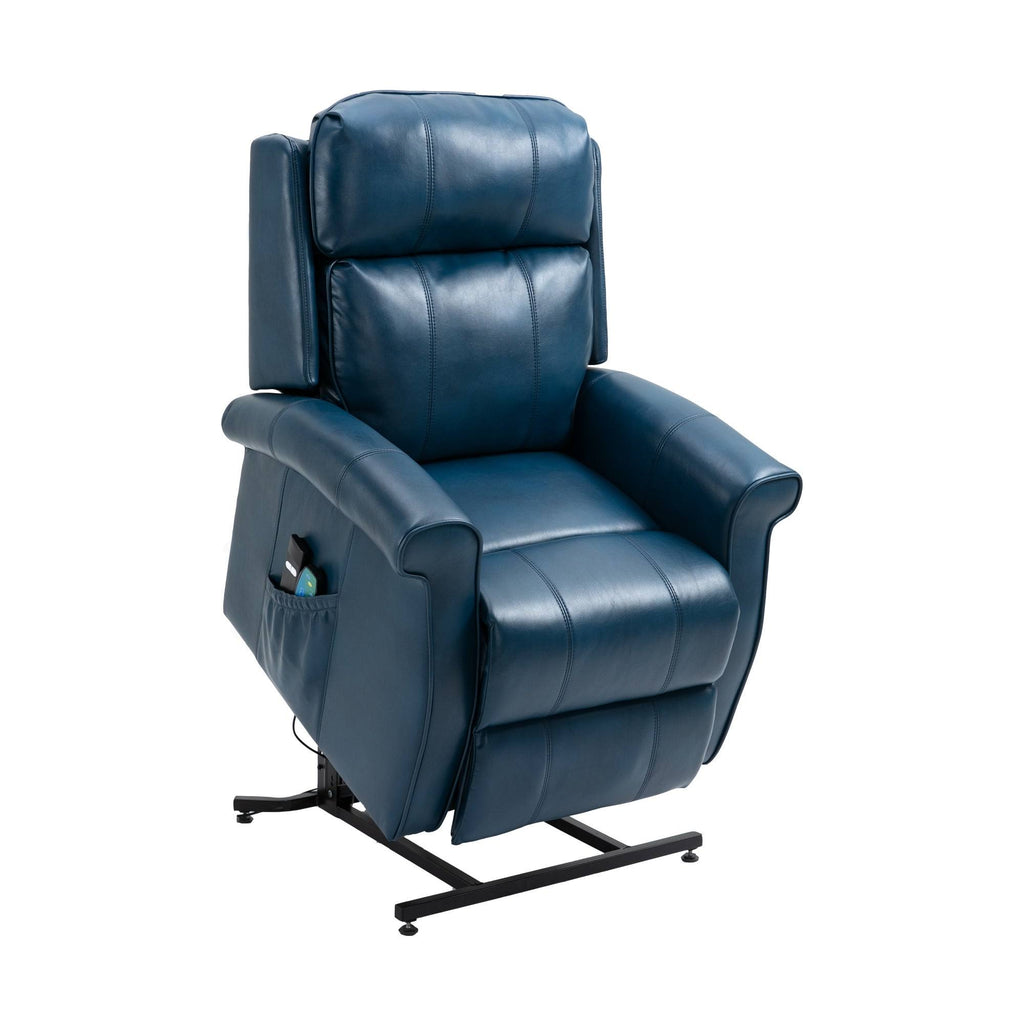 Black Faux Leather Power Lift Recliner Chair L642688