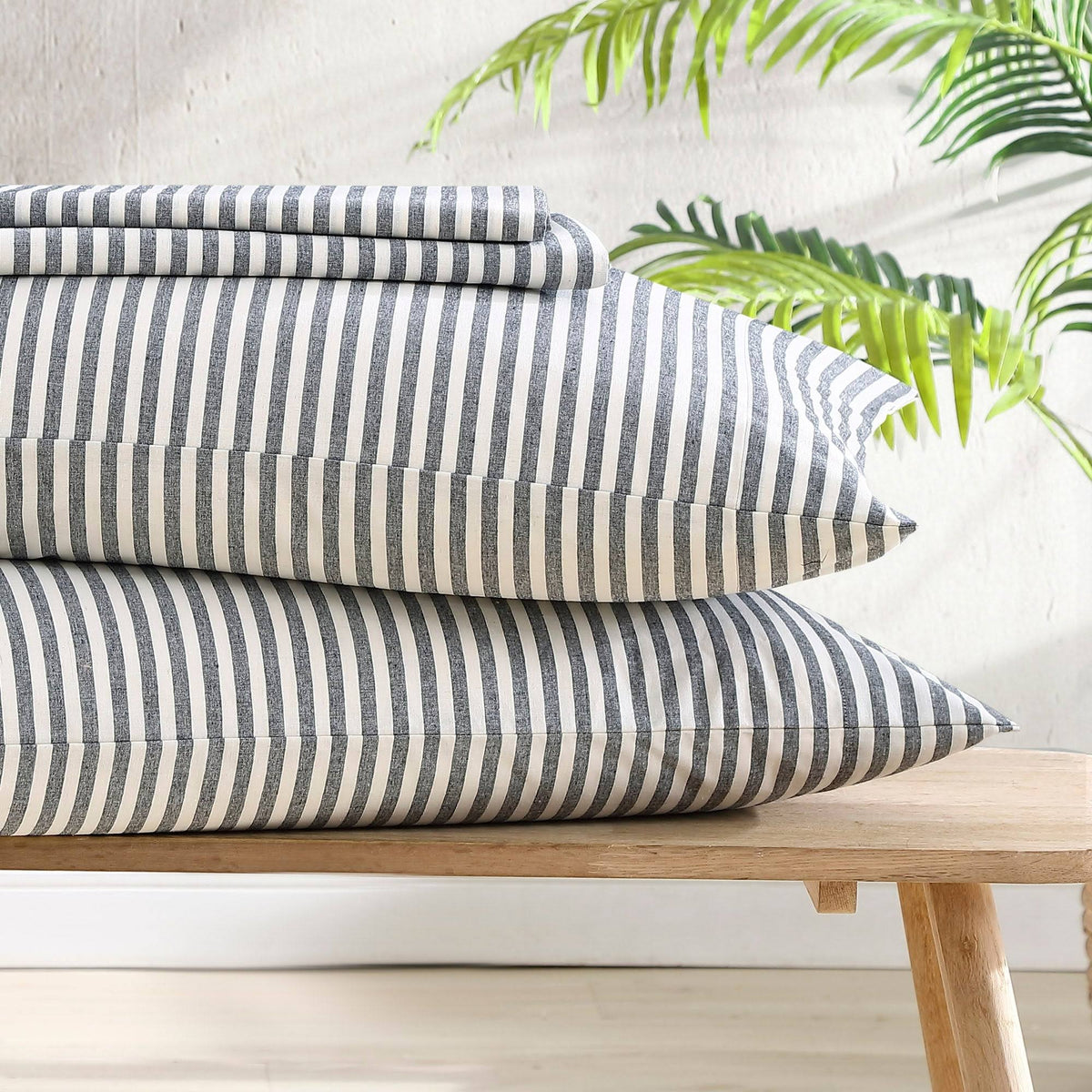 Beige King Percale Sheet Set Y219034