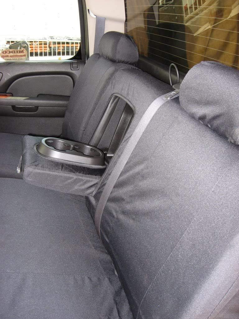 Black Waterproof Rear Seat Covers for Double Cab A825