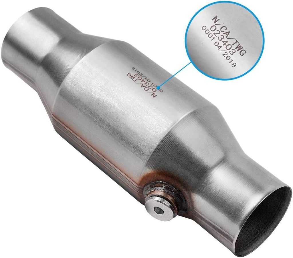 2.5" Inlet/Outlet Universal Catalytic Converter with O2 Port, Pack of 2 A406776