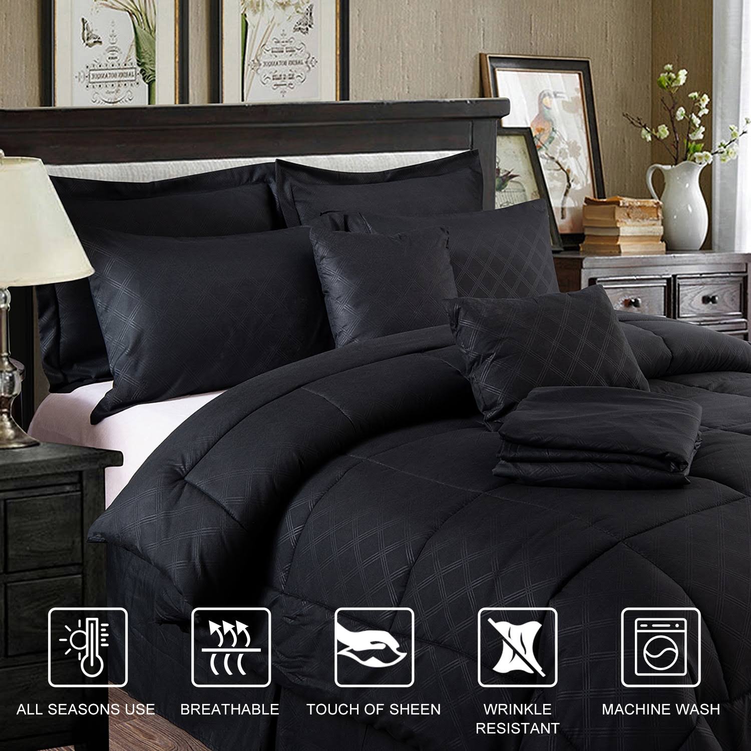 10-Piece Microfiber Comforter and Sheets Set - Twin I690706