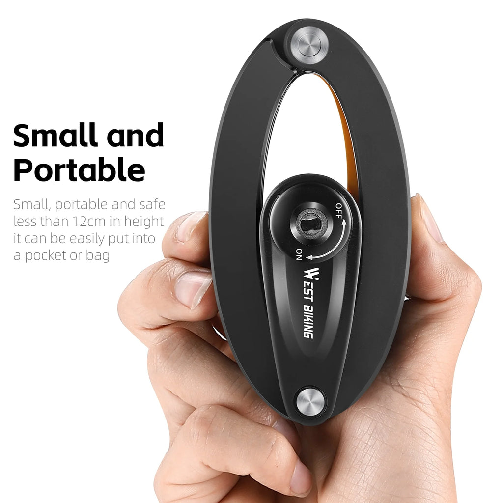 Heavy-Duty Alloy Steel Folding Bike Lock with 3 Keys Q611534