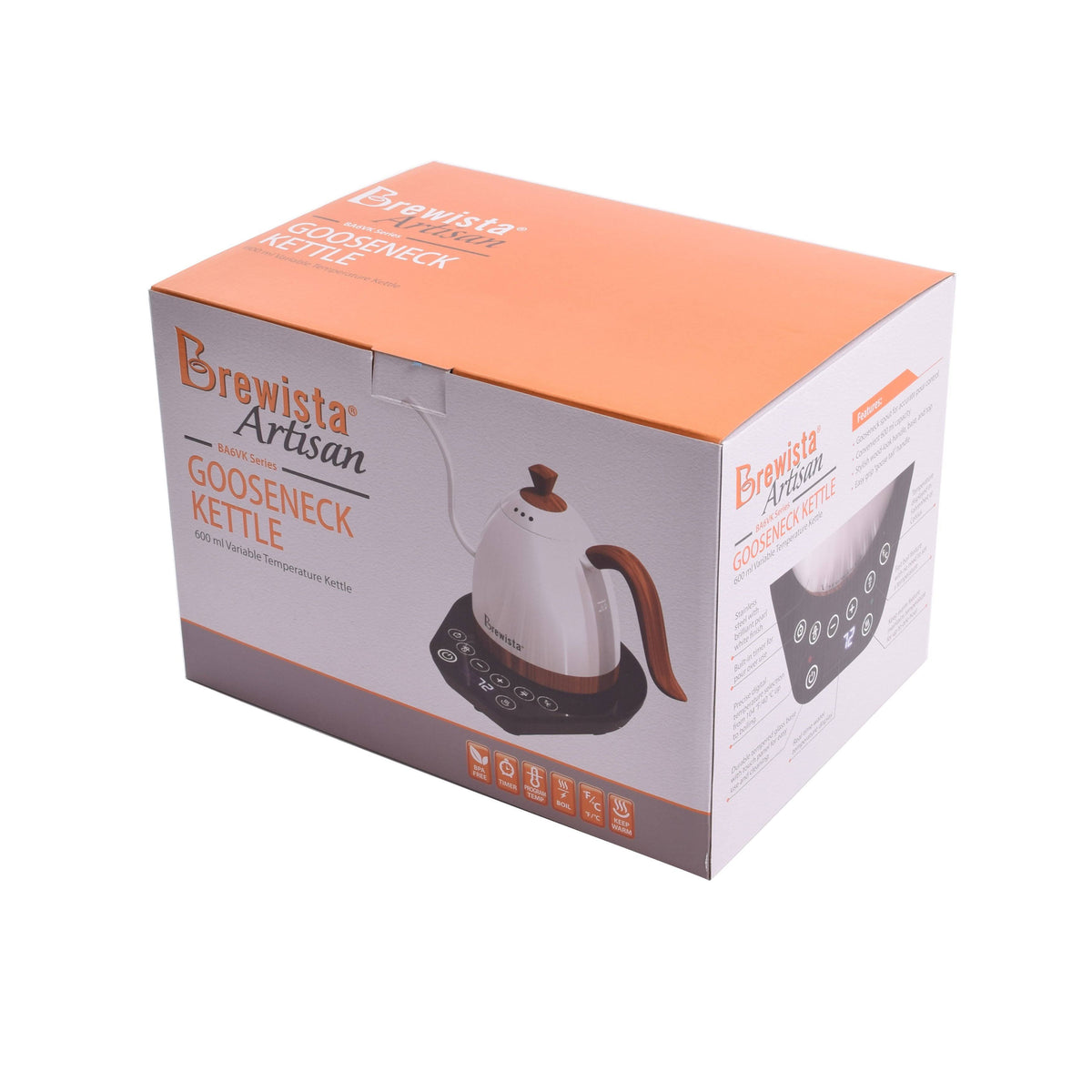 Pearl White Gooseneck Variable Kettle, 600ml B363075