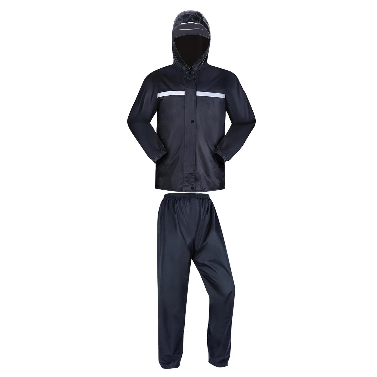 Waterproof Breathable Hooded Rain Jacket with Pants I6852