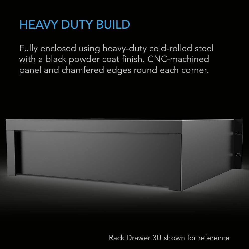 2U Rack Mount Drawer with Lock and Key for 19" Equipment Racks Z77586