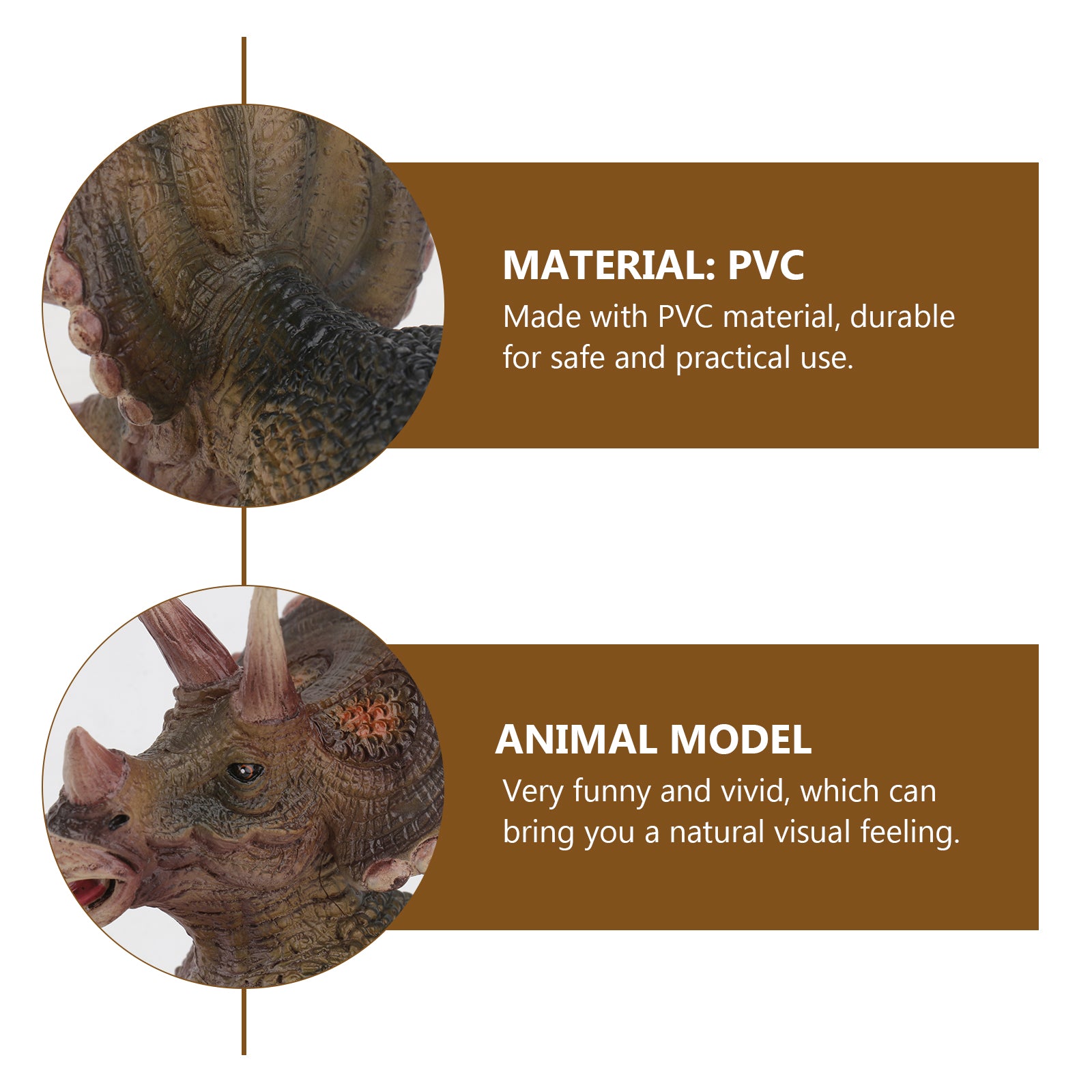 Realistic Triceratops Plastic Toy Figure N2684