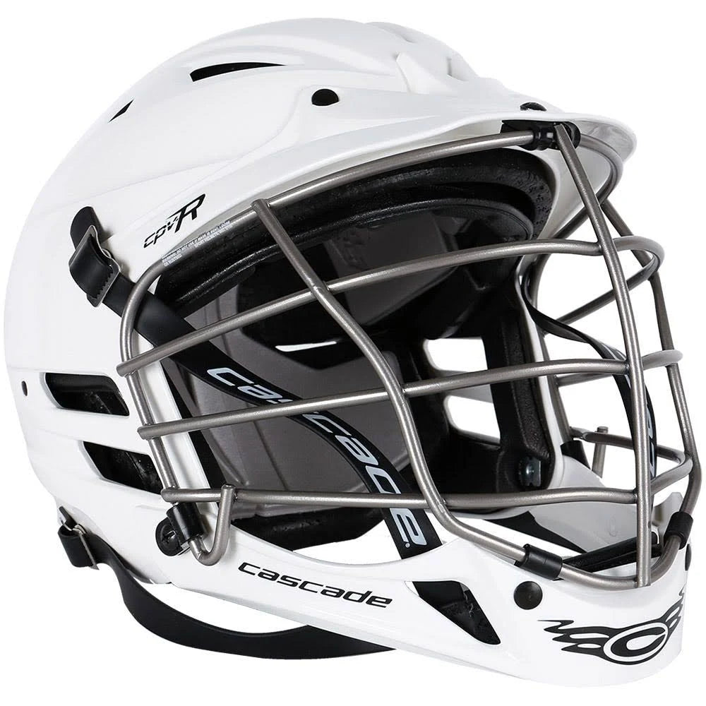 Medium/Large White/Silver Lacrosse Helmet N535112