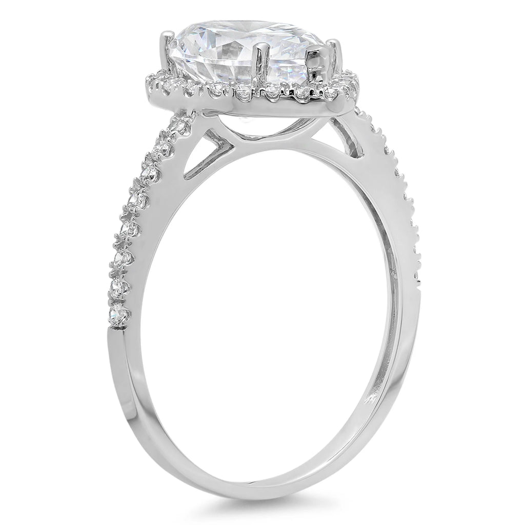 18K White Gold Halo Engagement Ring G83993
