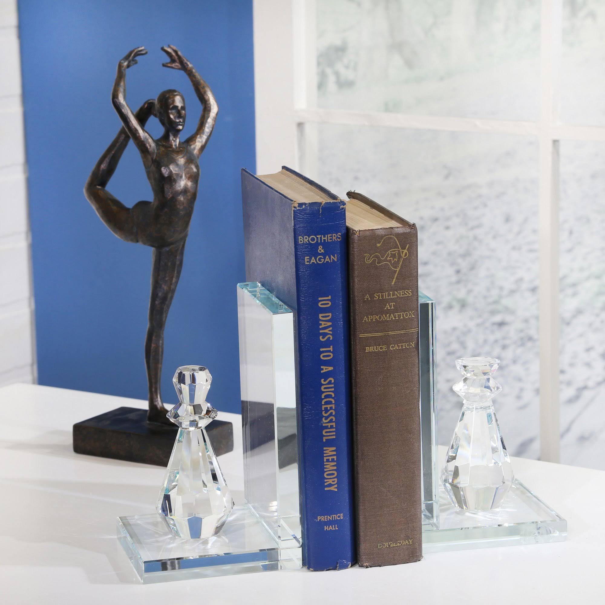 Crystal Chess Piece Bookends, Set of 2 B926289