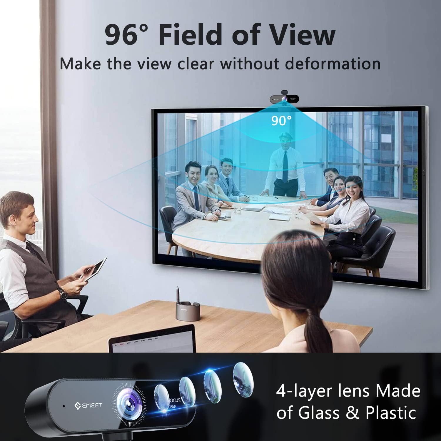 1080P Webcam with Microphone and Privacy Cover S271