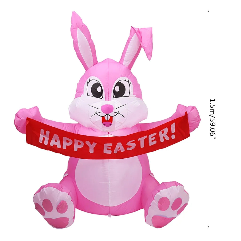1.5m Inflatable Easter Bunny LED Night Light Outdoor Decorations S14814