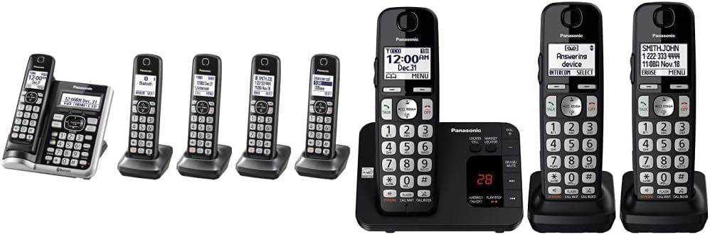 Bluetooth Cordless Phone System with Answering Machine - 5 Handsets U2667