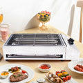 Electric Griddle Flat Top Grill 2800W Portable Stainless Smokeless Cooking Grill D450