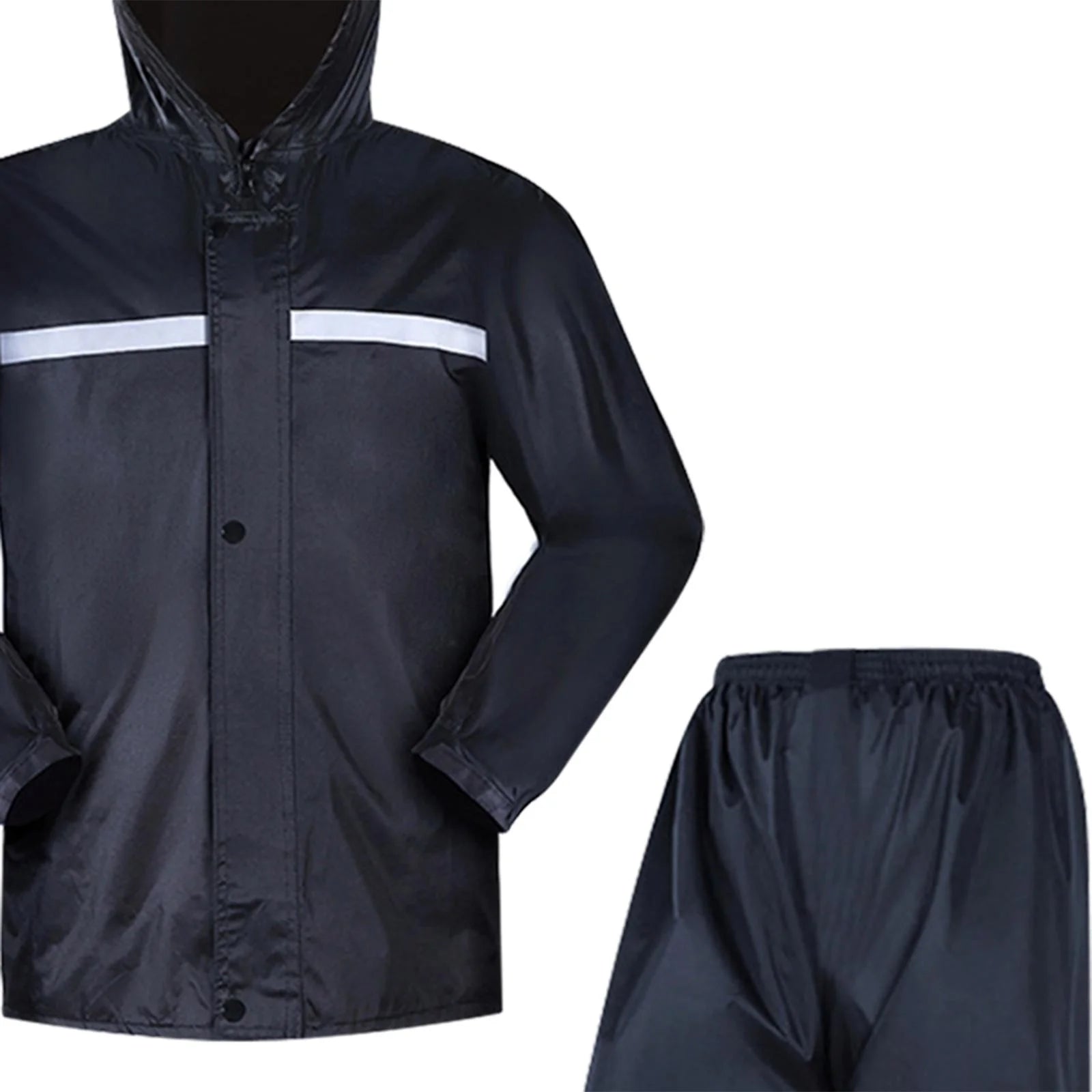 Waterproof Breathable Hooded Rain Jacket with Pants I6852