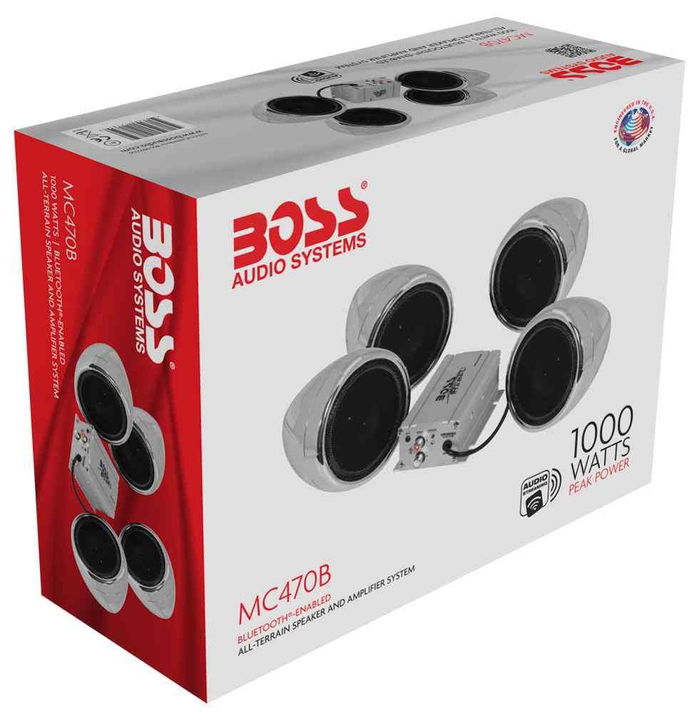 Chrome Handlebar Motorcycle Speakers L4449